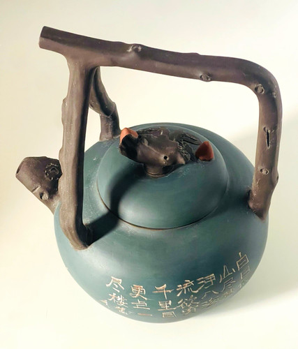 Blue brown matte - blue/brown, teapot