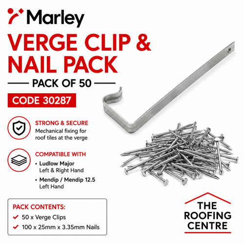 Marley verge clips nails - clips, &