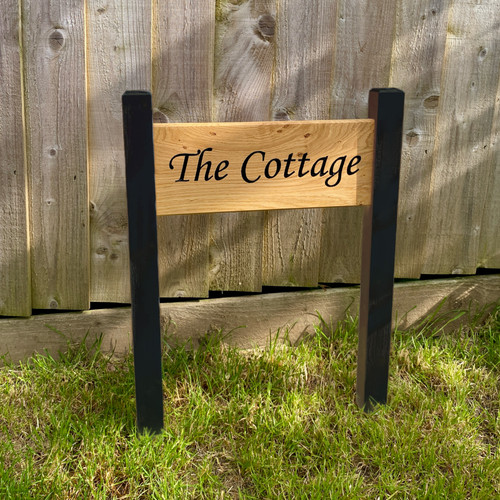 Oak house sign custom - house,