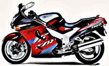 A4 Photo Motorbike zzr1100