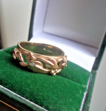 Welsh Gold Ring 9ct Yellow & Rose Tree Of Life  Cymru Y Metel  hm c2000  size M