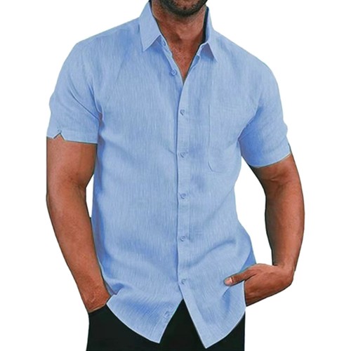 Mens cotton linen - linen, shirts