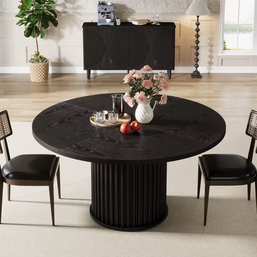 Round dining table - round,
