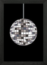 Disco Light Ball Music Framed