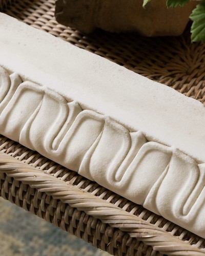 Carved white marble - white,