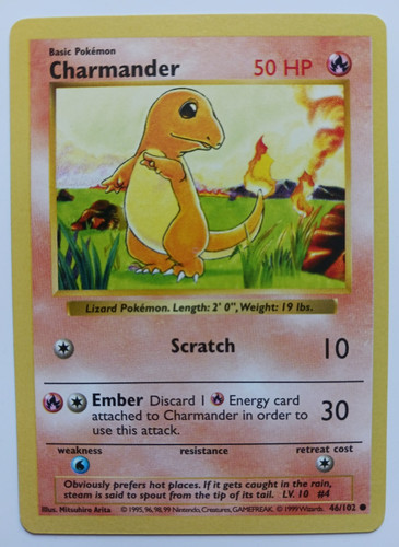 Charmander pokemon card - charmander,
