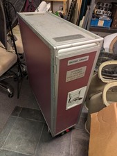 British Airways Full Size Trolley Storage Galley Cart Bar Food Dark Red 