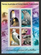 FRENCH SOUTHERN & ANTARCTIC TERRITORIES SG MS489 2002 ANIMALS & THEIR YOUNG MNH