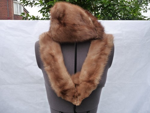 Vintage c1920 mink twin - mink,