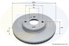 Coated brake disc front axle - front,