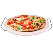 33cm pizza stone - 13'', w/chrome