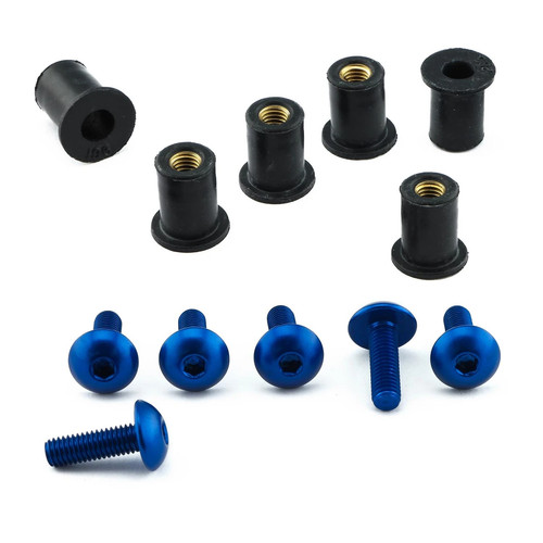 Screen bolt kit blue - blue, x6
