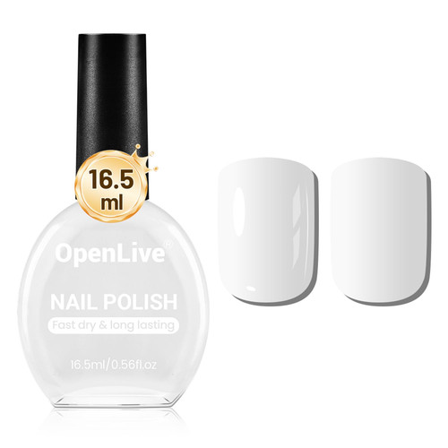 5ml white nail polish - white, large