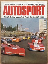 AUTOSPORT Magazine 11 NOV 1971  Brazilian F2  FIAT 128 COUPE  Turin Motor Show