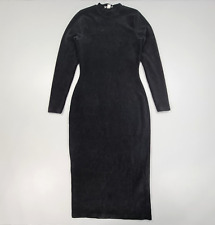 Whistles Womens Dress Black 10 UK Corduroy Cotton Blend Stretch Knee Length