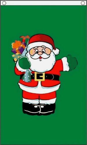 Santa with gifts flag - santa,