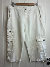 Red herring white linen crop