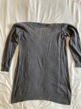 Grey sweater dress with strass stones from Blooming Marvellous Size 14