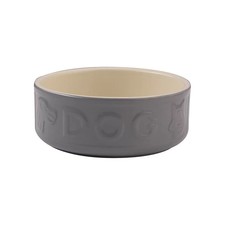 Mason Cash Grey Lettered Dog Bowl 15 cm