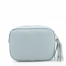 Women Ladies Real Leather Handbag Tassel Pouch Zip Cross Body Shoulder Bag