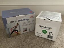 Resistance Band Part of a 45m Roll of -  TheraBand Green & Sissel Fitband Red