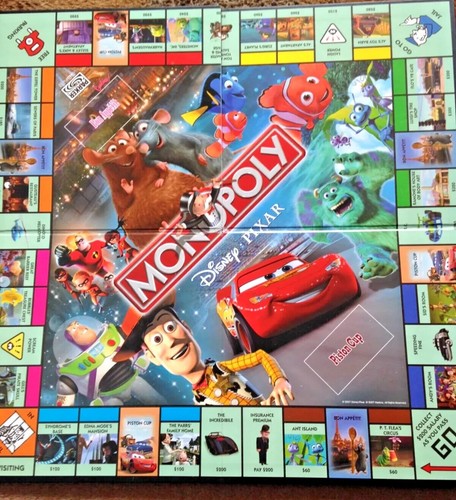 2007 disney pixar monopoly - disney,