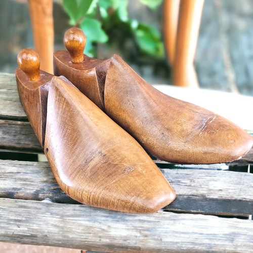 Vintage wooden shoe trees - wooden, form