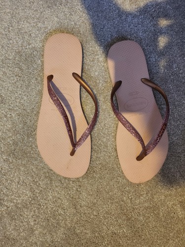 Bnwot pink sparkly havaianas - pink,