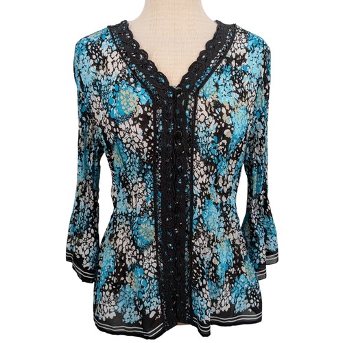 Y2k whimsigoth top turquoise - top, m