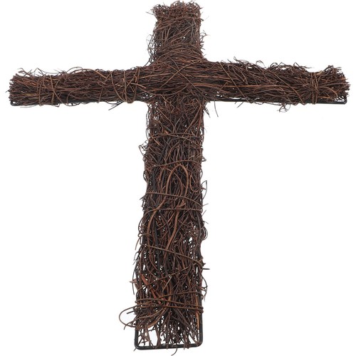 Rattan cross decoration - rattan,