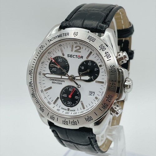 Sector mens white black dial - sector,