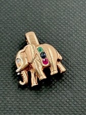 18ct Gold Elephant Charm /