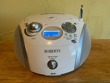 Roberts ZoomBox 3 Portable CD Player DAB DAB+ FM Radio MP3 USB SD in White.