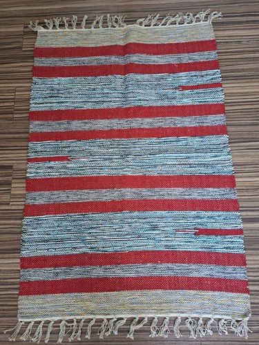 Handwoven striped flat - flat, weave