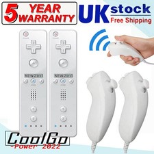 White Motion Plus Wii Remote Controller Nunchuck For Nintendo Wii Wii U Console