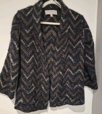 Gharani Strok London  jacket 2 Pockets Open uk 12  Soft Wool Feel