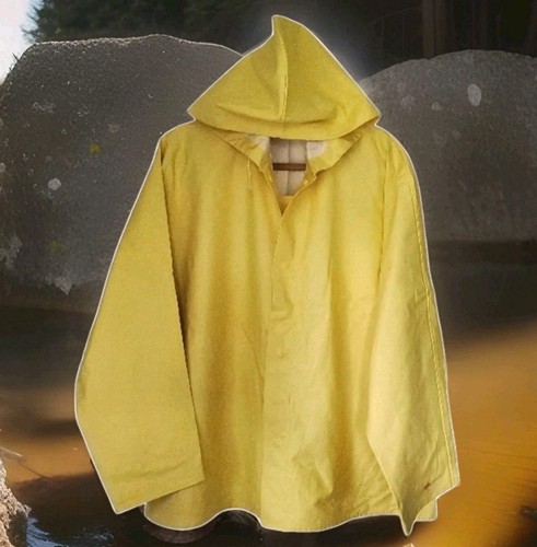 Vtg fishermans yellow hooded - fishermans,