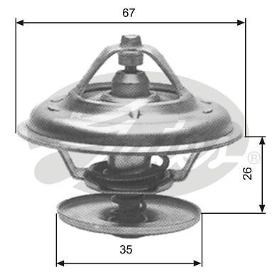 Gates thermostat for mercedes - thermostat,