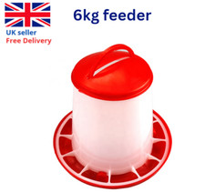 6kg Kilo feeder Chicken Poultry Bird Quail Hen Turkey Food Red Feed Container