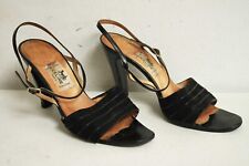 Vintage Celine Suede Sandal Shoes Size UK 5.5 US 8.5 EU 38.5 Black