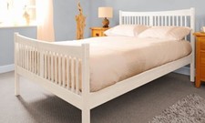 3ft 4ft6 5ft Solid Wooden Country Bed Frame Choice of Colours and Mattresses
