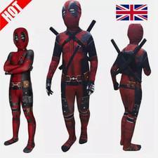2025 Deadpool Costume Cosplay Kids Bodysuit Boys HALLOWEEN Fancy Dress Party