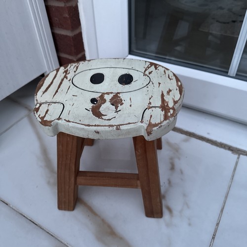 Small stool seat wooden - small,