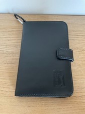 PGA TOUR Real Leather Golf Score Card Holder - Black Incl. Tees, Ball Marker etc