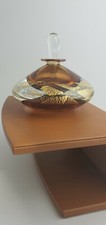 Phoenix Glass Perfume Bottle amber and gold large