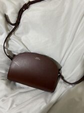 APC Half Moon demi-lune Bag in smooth brown Leather cross body bag