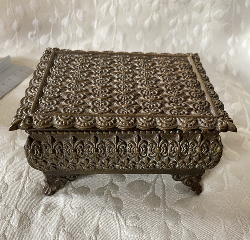 Vintage solid brass footed - brass,