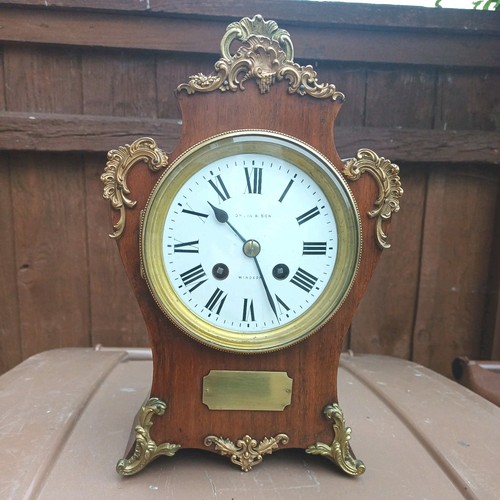 Rosewood boulle clock r - rosewood, clock.