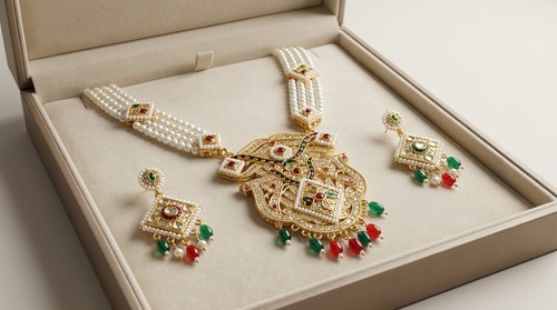 South asian gold - plated, pearl