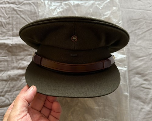 Army khaki peaked cap military - cap,